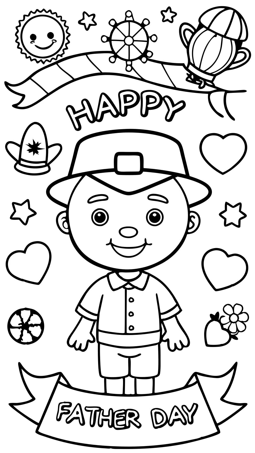 happy fathers day coloring pages printable free